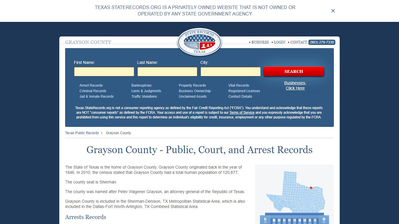 Grayson County - Public, Court, and Arrest Records